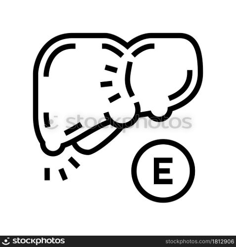 type e hepatitis line icon vector. type e hepatitis sign. isolated contour symbol black illustration. type e hepatitis line icon vector illustration