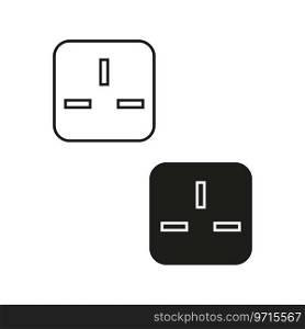 Type G power socket icon. Vector illustration. EPS 10. Stock image.. Type G power socket icon. Vector illustration. EPS 10.