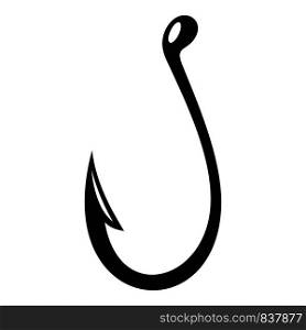 Type of fish hook icon. Simple illustration of type of fish hook vector icon for web design isolated on white background. Type of fish hook icon, simple style