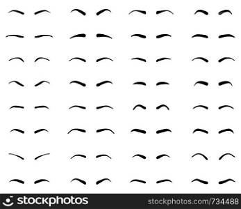 Types and forms of eyebrows, tattoo design