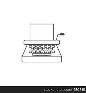 Typewriter graphic design template vector isolated illustration. Typewriter graphic design template vector isolated
