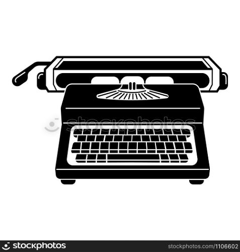 Typewriter icon. Simple illustration of typewriter vector icon for web design isolated on white background. Typewriter icon, simple style