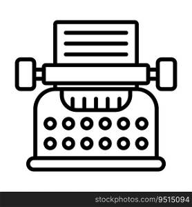 typewriter icon vector illustration logo design