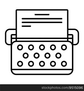typewriter icon vector illustration logo design