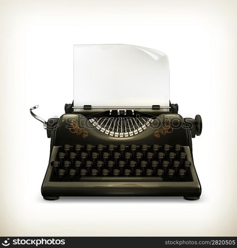 Typewriter, vector