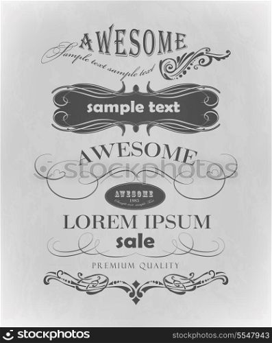 typography, calligraphic design elements, page decoration ?an be used for invitation, congratulation or website