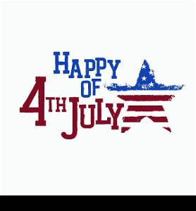 Typography for Fourth July Celebration. Vector, EPS10