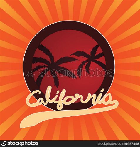 Typography slogan with summer California for t shirt printing, G. Typography slogan with summer California for t shirt printing, Graphic tee.vector illustration. Typography slogan with summer California for t shirt printing, Graphic tee.vector illustration