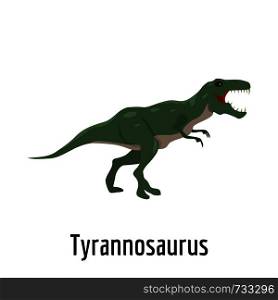 Tyrannosaurus icon. Flat illustration of tyrannosaurus vector icon for web.. Tyrannosaurus icon, flat style.