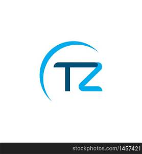 tz letter vector icon illustration design template