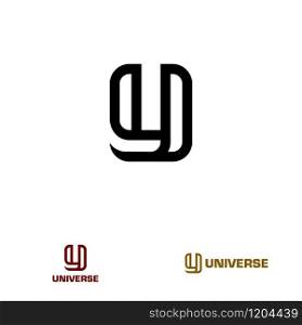 U letter design concept for business or company name initial