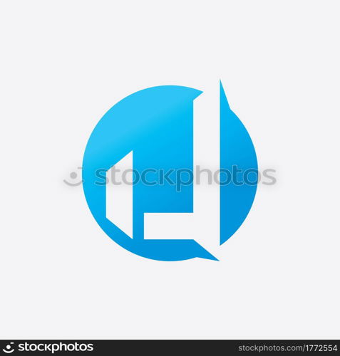 U letter logo alphabet design icon for company