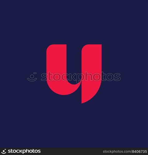 U Letter logo design template elements