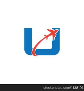 U Letter logo TRAVEL creative concept template design