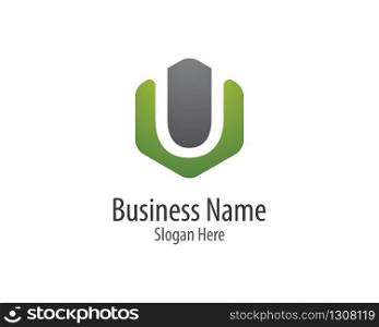 U letter logo vector icon illustration design