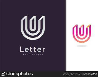 U Logo Design and template. Creative U icon initials based Letters in vector.