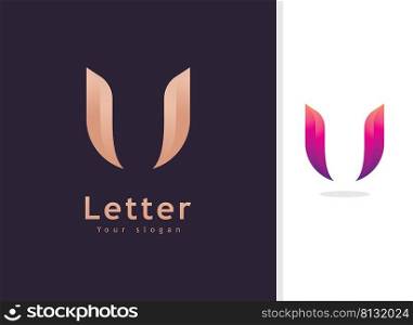 U Logo Design and template. Creative U icon initials based Letters in vector.
