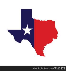 U.S. state of Texas map vector logo design.