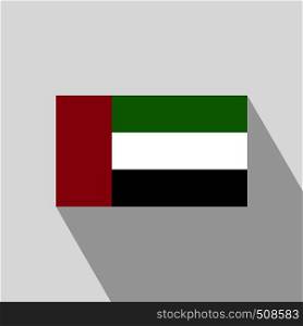 UAE flag Long Shadow design vector