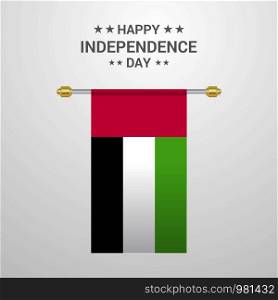 UAE Independence day hanging flag background