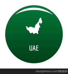 UAE map in black. Simple illustration of UAE map vector isolated on white background. UAE map in black vector simple