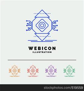 ubicomp, Computing, Ubiquitous, Computer, Concept 5 Color Line Web Icon Template isolated on white. Vector illustration. Vector EPS10 Abstract Template background