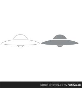UFO. Flying saucer icon .