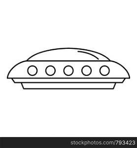 UFO icon. Outline UFO vector icon for web design isolated on white background. UFO icon, outline style