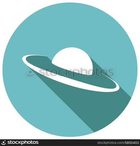 UFO Icon with a long shadow