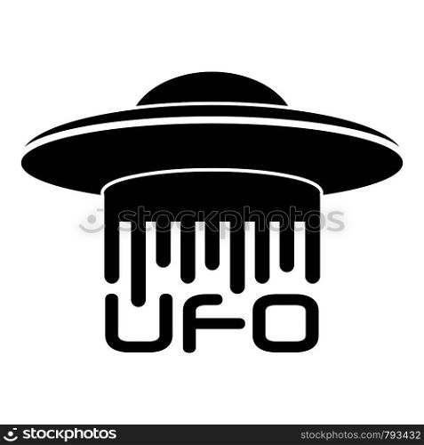 Ufo logo. Simple illustration of Ufo vector logo for web design isolated on white background. Ufo logo, simple style