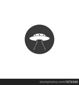 UFO logo vector illustration design template.