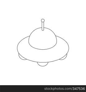 Ufo spaceship icon in isometric 3d style on a white background. Ufo spaceship icon, isometric 3d style