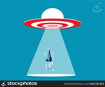 UFO target are sucking people into the spacecraft