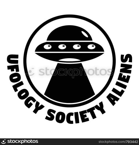 Ufology society aliens logo. Simple illustration of ufology society aliens vector logo for web design isolated on white background. Ufology society aliens logo, simple style