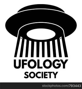 Ufology society fan logo. Simple illustration of ufology society fan vector logo for web design isolated on white background. Ufology society fan logo, simple style