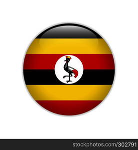 Uganda flag on button