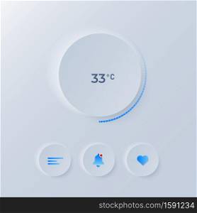 Ui design element of circle Temperature symbol modern, icon for website design, mobile app