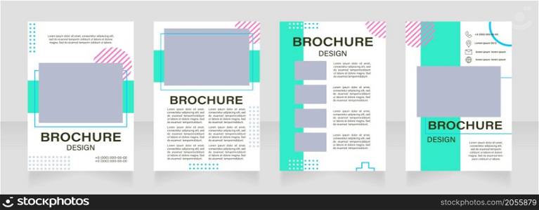 UI designer course blank brochure layout design. Interface building. Vertical poster template set with empty copy space for text. Premade corporate reports collection. Editable flyer paper pages. UI designer course blank brochure layout design