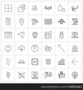 UI Set of 36 Basic Line Icons of golf, medicine, Halloween, medical, scary Vector Illustration