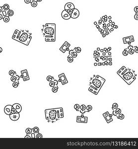 ui ux digital develop code app vector seamless pattern thin line illustration. ui ux digital develop code app seamless pattern vector