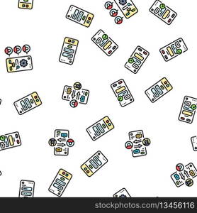 ui ux digital develop code app vector seamless pattern thin line illustration. ui ux digital develop code app seamless pattern vector