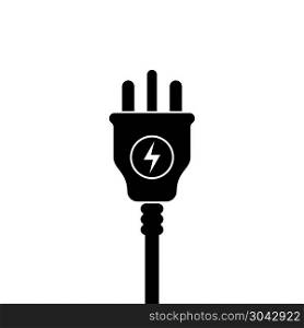 UK Electric Plug icon, symbol. United Kingdom, Great Britain standart. lightning sign