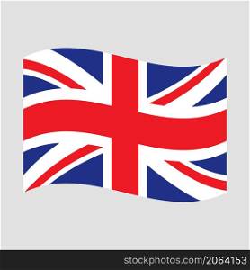 UK flag. Flag of United Kingdom. British flag. Vector illustration