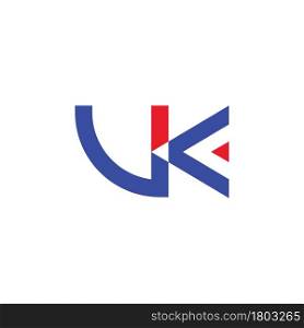 uk letter arrow icon vector conceptual design template web