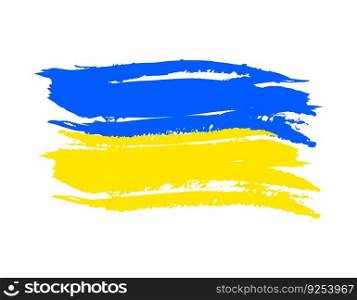 Ukraine Europe country flag vector background  icon watercolor grunge texture dry brush ink texture illustration independence Day celebration banner