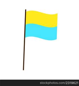 ukraine flag flagpole on white background. National ukrainian flag. Vector illustration. stock image. EPS 10.. ukraine flag flagpole on white background. National ukrainian flag. Vector illustration. stock image.