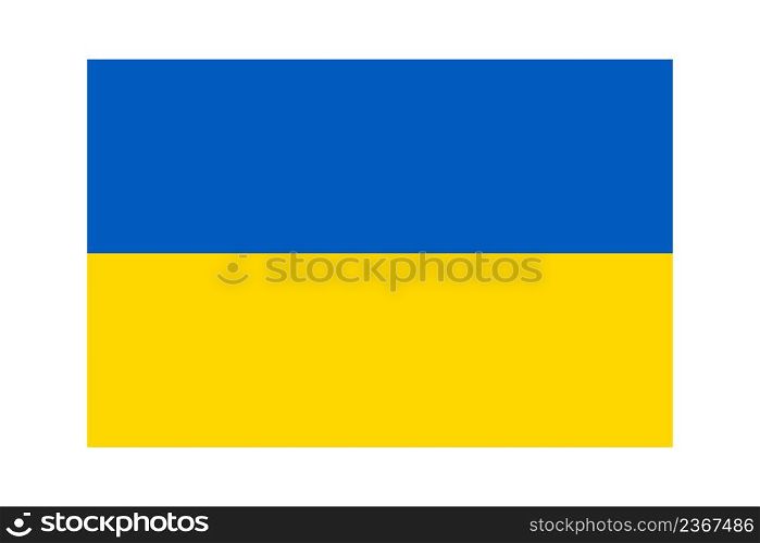 Ukraine flag icon. Illustration banner of yellow-blue colors. Sign emblem ua vector.