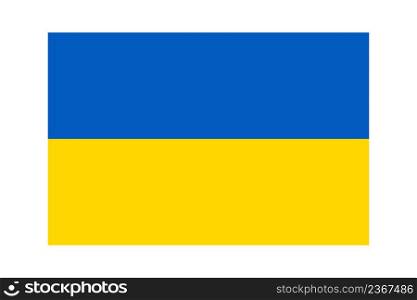 Ukraine flag icon. Illustration banner of yellow-blue colors. Sign emblem ua vector.