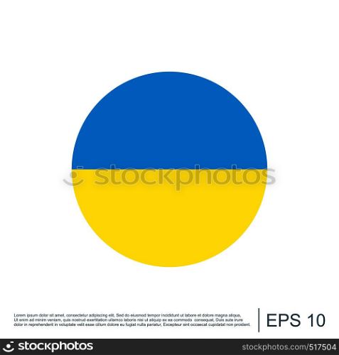 Ukraine Flag Icon Template