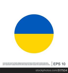 Ukraine Flag Icon Template